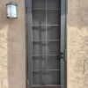 Window Pane Design - Single Steel Security Screen Door with Lock and Handle - Steel Advantage - Phoenix, AZ