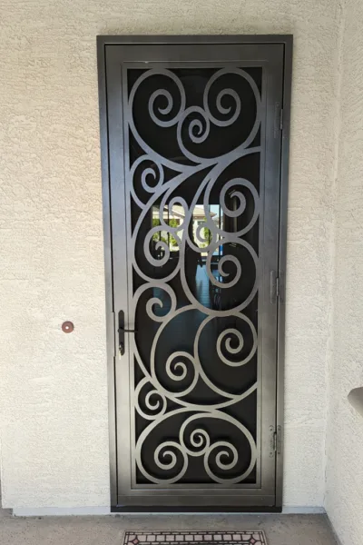 Scroll Design - Single Steel Security Screen Door - Steel Advantage - Phoenix, AZ