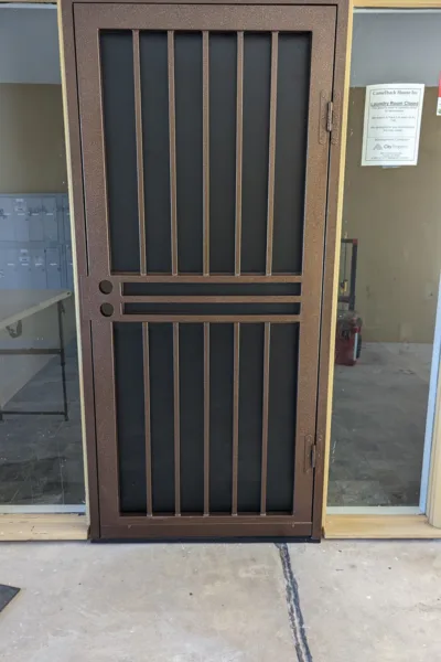Plain Bar Design Security Screen Door - Steel Advantage - Phoenix, Arizona