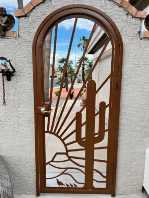 Arched Gate with Cactus