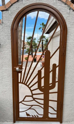 Arched Gate with Cactus