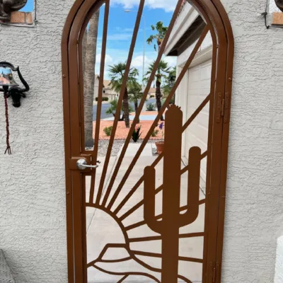 Arched Gate with Cactus